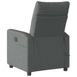 Massage Recliner Chair Dark Grey Fabric 42020650