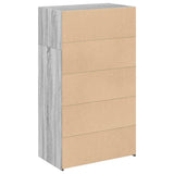 Highboard Grey Sonoma 70x41x124 cm Engineered Wood 846409