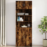 Wall Cabinet Smoked Oak 80x42.5x40 cm Engineered Wood 846128