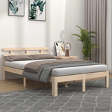 Bed Frame without Mattress Solid Wood 150x200 cm King Size 814759