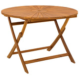 Folding Garden Table Natural 110 x 75 cm Solid Acacia Wood 42024981
