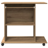 Computer Desk Artisan Oak 80x50x75 cm Engineered Wood 856053