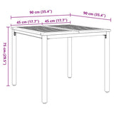 Outdoor Table Natural and Black 90 x 90 x 75 cm 4010610