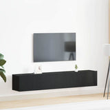 TV Cabinet Set 2 pcs Black oak 100 x 30 x 30 cm Engineered wood 3333055