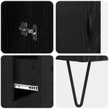 Highboard Black Oak 69.5 x 34 x 90 cm Engineered Wood 3402713
