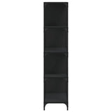 Bookcase 4-Stair Black 139x33.5x149 cm Engineered Wood 842476