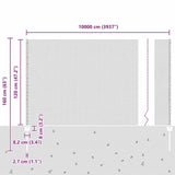 Welded Wire Fence 100 x 1.2 m PVC-Coated Steel Grey 3336933