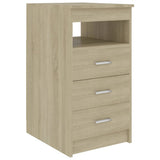 Drawer Cabinet Sonoma Oak Chipboard Compact Drawer Cabinet 801808