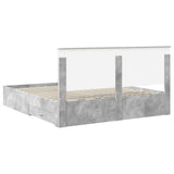 Bed Frame Concrete Grey 180 x 200 cm Engineered Wood 3409618