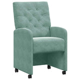 Dining Chairs with Wheels 2 pcs Sea green 58 x 67 x 97 cm 42017874