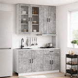 Kitchen Unit KALMAR 4 pcs Concrete Grey Engineered Wood 3438308