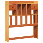 ZNTS Bookcase Bed without Mattress Wax Brown 90x200 cm Solid Wood Pine 3321758
