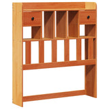 ZNTS Bookcase Bed without Mattress Wax Brown 90x200 cm Solid Wood Pine 3321758