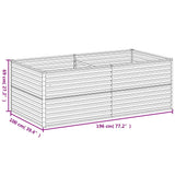 Garden Raised Bed 196 x 100 x 69 cm Galvanised Steel 152003