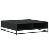 Coffee Table Black 100x100x30 cm Engineered Wood and Metal 848774