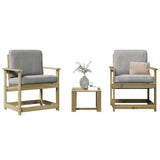 3 Piece Garden Lounge Set Impregnated Wood Pine 832634