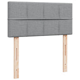 Box Spring Bed with Mattress Light Grey 90x200 cm Fabric 3285771