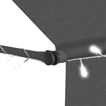 ZNTS Manual Retractable Awning with LED 100 cm Anthracite 145862