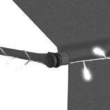 ZNTS Manual Retractable Awning with LED 100 cm Anthracite 145862