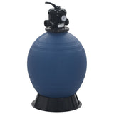 Pool Sand Filter with 6 Position Valve Blue 560 mm 91727