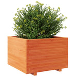 ZNTS Garden Planter Wax Brown 70x70x49.5 cm Solid Wood Pine 3282526