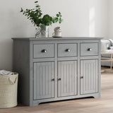 Sideboard BODO Grey 115x43x79.5 cm Solid Wood Pine 355067