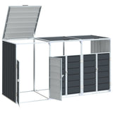 Wheelie Bin Storage for Triple Bins Anthracite 216x81x115 cm Steel 4006181