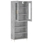 Highboard Concrete Grey 69.5x34x180 cm Engineered Wood 3198717