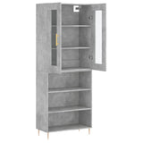 Highboard Concrete Grey 69.5x34x180 cm Engineered Wood 3198717