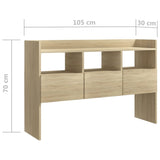 ZNTS Sideboard Sonoma Oak 105x30x70 cm Engineered Wood 808380