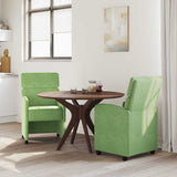 Dining Chairs with Wheels 2 pcs Light green 58 x 65 x 98 cm 42017878