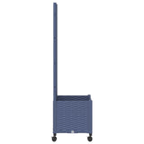 Garden Planter with Trellis&Wheels Blue Grey 40 x 40 x 146 cm 3422921