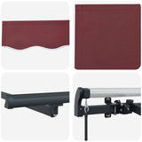 Manual Retractable Awning Burgundy 500x300 cm 3310194
