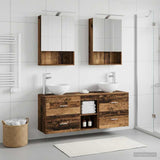 Bathroom Cabinet Set 5 pcs Old Wood 50 x 14.5 x 70 cm 3406685