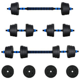 2-in-1 Dumbbell Set Black and Blue 121 x 19.5 x 19.5 cm 3403861