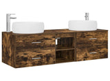 Bathroom Furniture Set 3 pcs Smoked Oak 49.5 x 44.5 x 66 cm 3405927