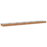 Raised Garden Bed Wood Brown 600 x 80 x 24 cm cold-rolled steel 8006526
