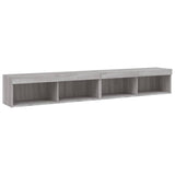 TV Cabinets with LED Lights 2 pcs Grey Sonoma 100x30x30 cm 837166