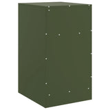 ZNTS Bedside Cabinet Olive Green 34.5x39x62 cm Steel 841771