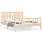 Bed Frame without Mattress King Size Solid Wood Pine 3192236