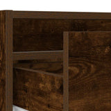TV Cabinet with LED Lights Smoked Oak 100X35.5x25 cm 860242