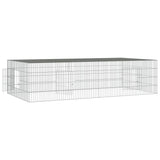 2-Panel Rabbit Cage 220x110x55 cm Galvanised Iron 171563