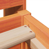 Bed Frame without Mattress Wax Brown 100x200 cm Solid Wood Pine 3323502