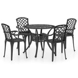 Bistro Set Black Cast Aluminium Standard Durable Bistro Set 3070611