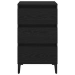 ZNTS Bedside Cabinet Black Oak 40x35x70 cm Engineered Wood 863439