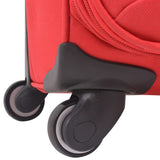 3 Piece Soft Case Trolley Set Red 91316