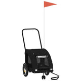 Pet Bike Trailer Black Oxford Fabric and Iron 93975
