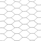 Chicken Wire Fence Steel with PVC Coating 25x1.2 m Grey 143290