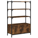 Bookcase 3-Tier Smoked Oak 70x30x109.5 cm Engineered Wood 838995