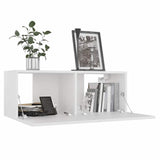 8 Piece TV Cabinet Set White Engineered Wood 3078650